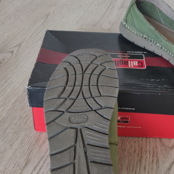 Green Nubuk, Genuine Leather Soft Comfort Mokasins - Picture 6 of 6